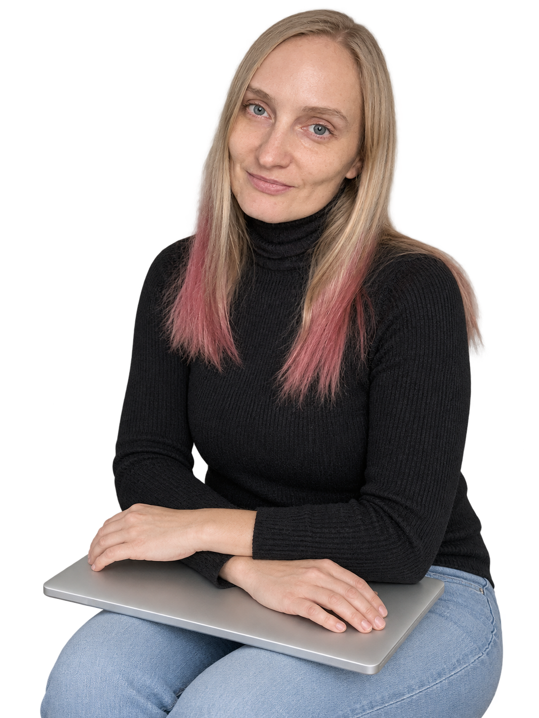 Алёна Громова с ноутбуком